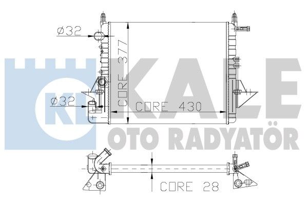 KALE OTO RADYATÖR Радиатор, охлаждение двигателя 137400